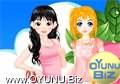 Two young people
girl play games